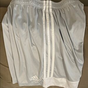 Adidas Youth Light Gray Athletic Shorts